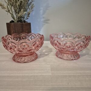 Elegant Pink Glass Bowls